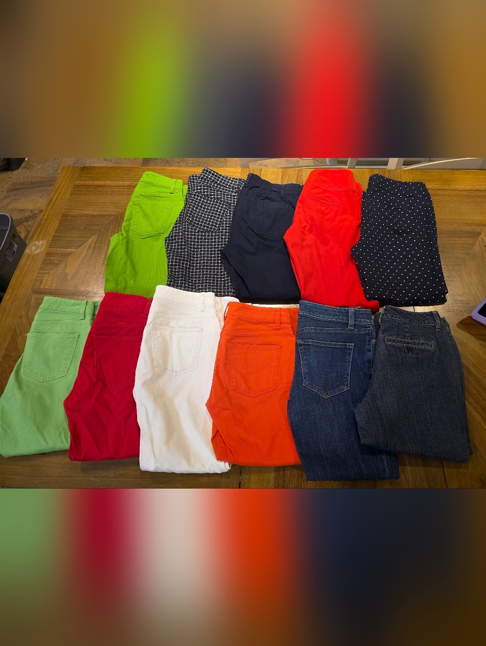 Mixed Women's Pants & Jeans Bundle - Bright Color Assortment